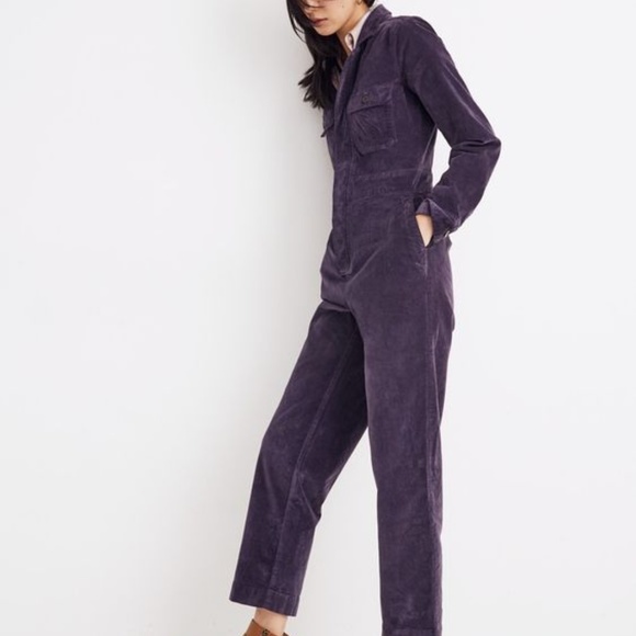 Madewell Velveteen Slim Coverall Jumpsuit - Picture 2 of 4
